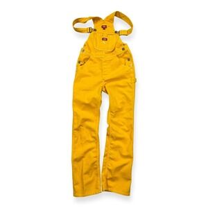 Dickies Overalls Women's Small Yellow Bib Straight Leg Workwear Streetwear